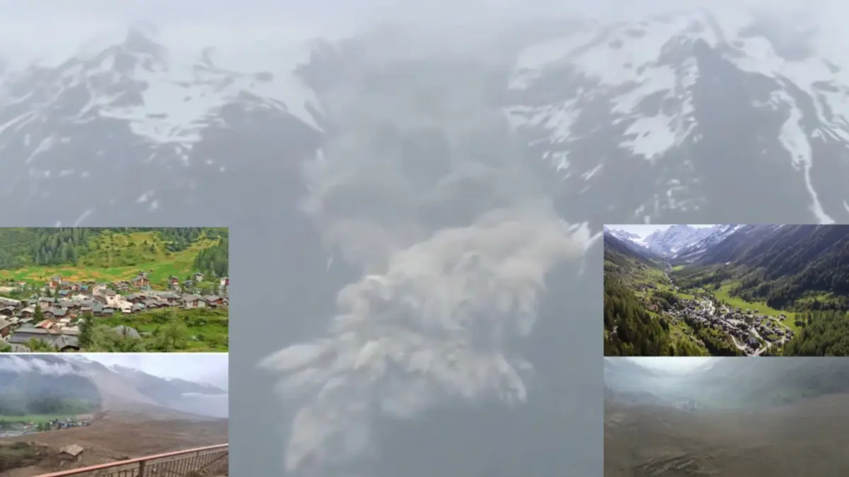 Switzerland glacier collapse