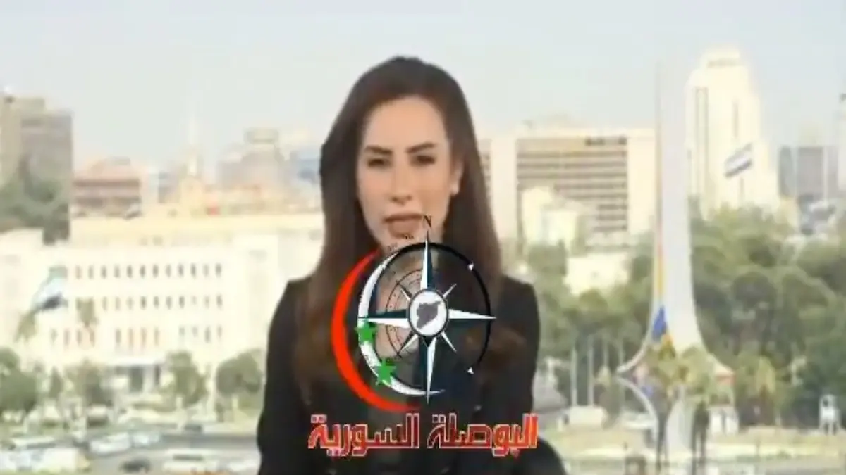 Shocking Video Shows TV Anchor Run Off During LIVE Broadcast As Israeli Missile Strikes Building Behind Her Syria, Damascus, Israel, Missile Strike