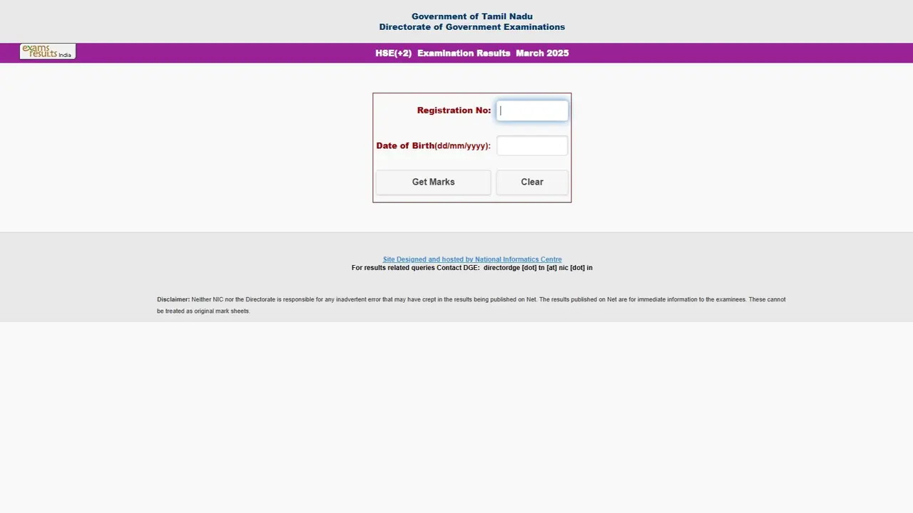 Tamil Nadu 12th Result 2025 OUT