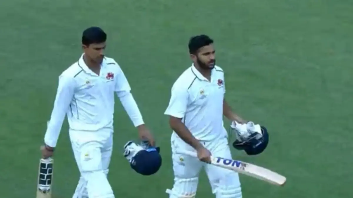 tanush kotian well deserved century denied by captain abhimanyu easwaran England lions vs india a match draw