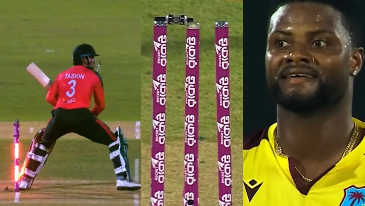 Taskin Ahmed ends up dismissing himself