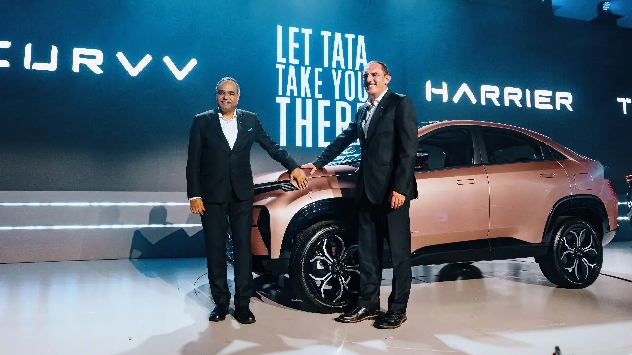 Tata Motors Big Update! Automaker To Re-enter South African Car Market After Six-Year Gap Tata Motors' Curvv SUV on display during a launch event featuring four new vehicles in Johannesburg, South Africa,