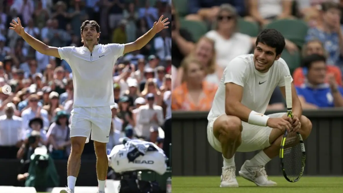 Taylor Fritz (L), Carlos Alcaraz (R)