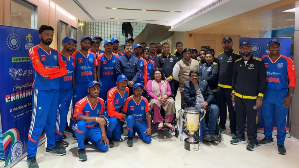 Team India Felicitated By DCCI After Grand Victory In PD Champions Trophy 2025 Team India