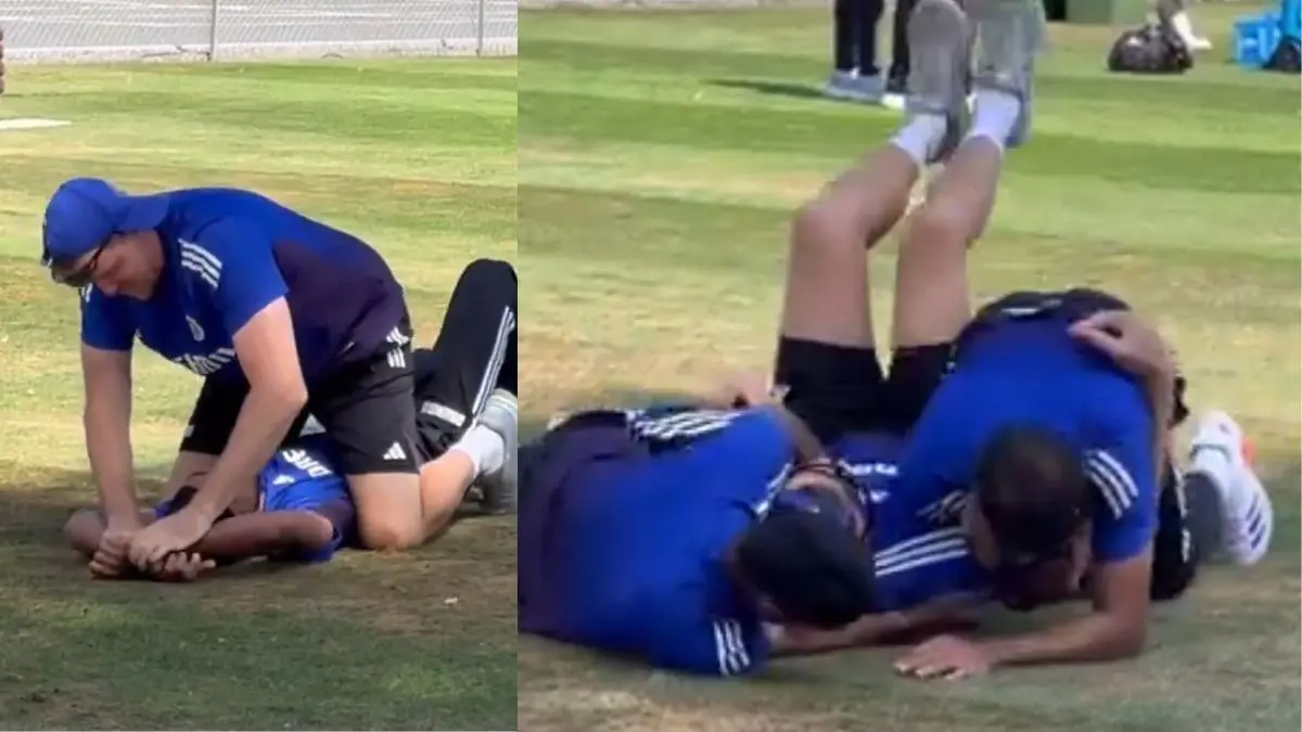 team india bowling coach morne morkel wwe fight with arshdeep singh and akashdeep video sparks internet
