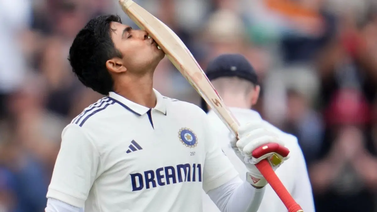 IND vs ENG: Shubman Gill Hammers Commanding 228-Ball Century In Manchester Test, Helps Team India Stand Tall At Old Trafford Team India captain Shubman Gill celebrates after scoring a century against England in the Manchester Test