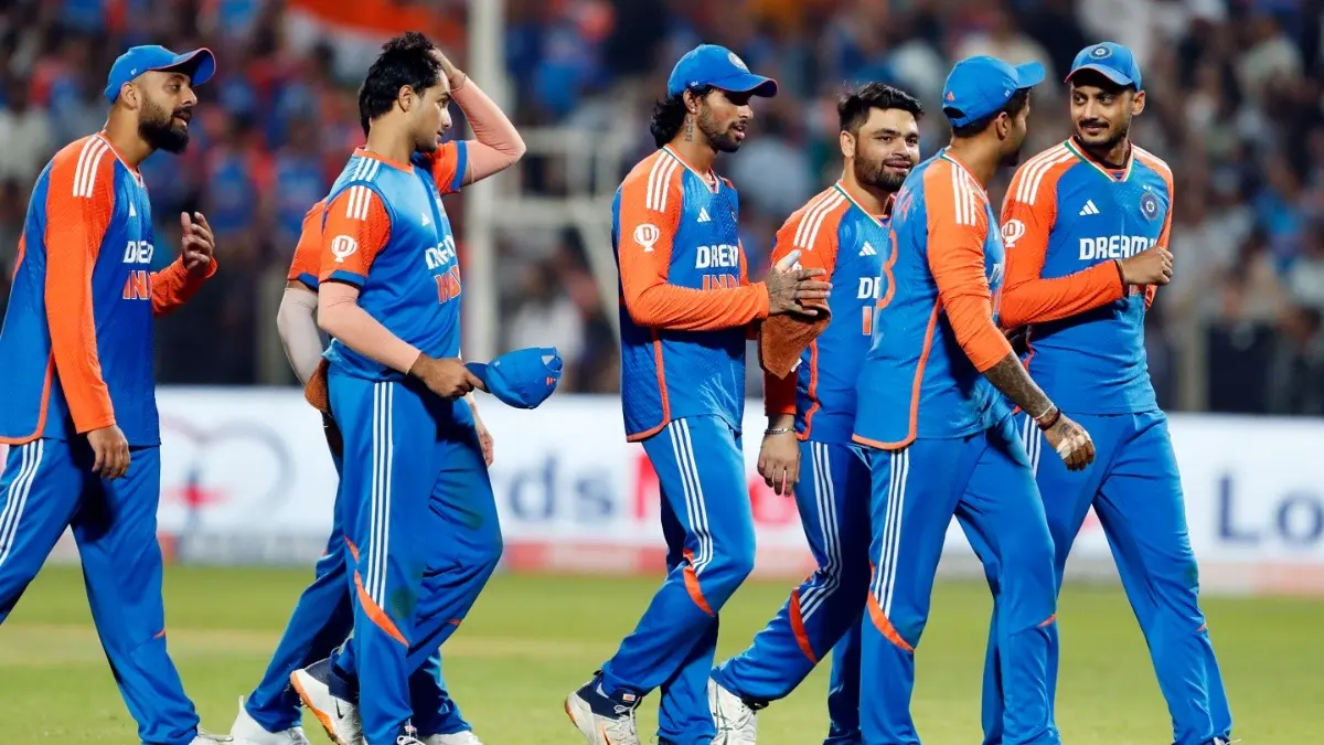1983 World Cup Winner Makes Bizarre Claim On Team India's Squad Selection Ahead Of Asia Cup 2025: 'You Have To Play Bold' Team India captain Suryakumar Yadav and teammates after beating England in fourth T20I in Pune
