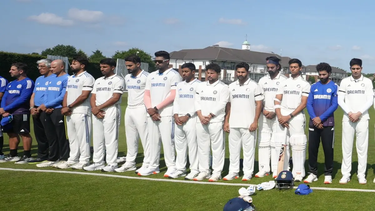 Team India Wears Black Armbands During Intra-Squad Match, Observes Moment Of Silence In Honour Of Ahmedabad Plane Crash Victims Team India Honour The Ones Affected In Ahmedabad Plane Crash