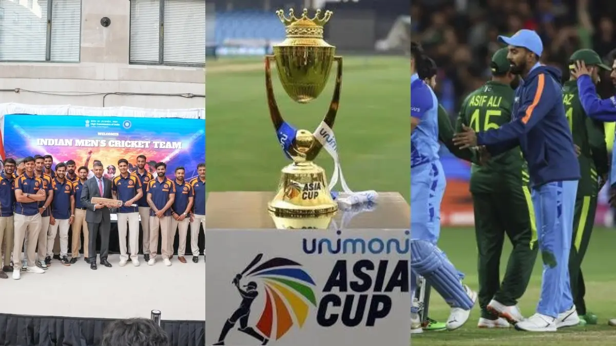 Team India in London (L), Asia Cup (M), Ind-Pak (R)