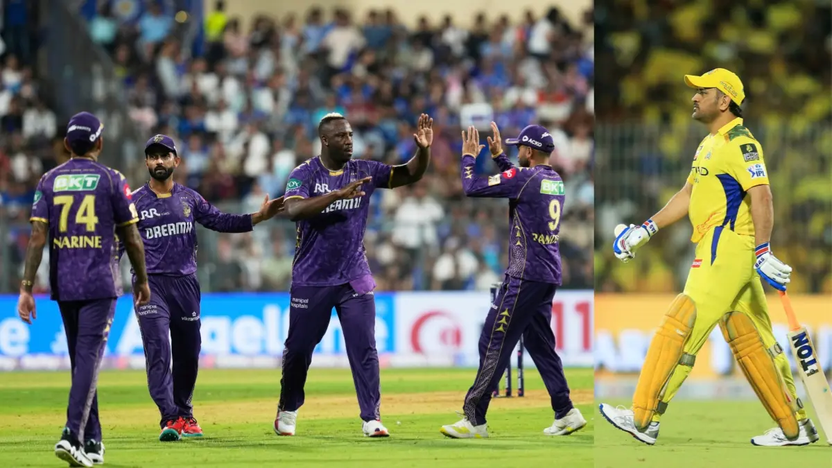 IPL 2025: KKR and CSK Plagued by Similar Issues, Kolkata in Dire Need to Address MS Dhoni-Like Situation After Loss to MI Team members of Kolkata Knight Riders and MS Dhoni