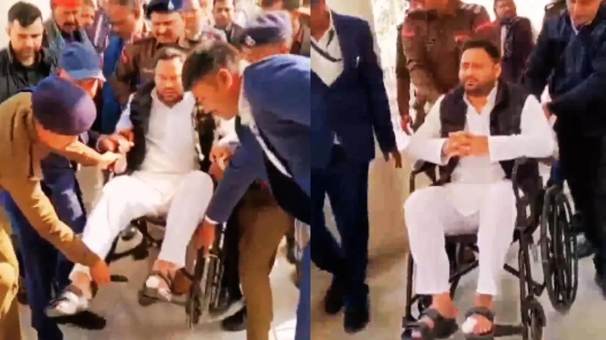 Bihar Budget Session: लंगड़ाते हुए विधानसभा पहुंचे तेजस्वी यादव, फिर व्हीलचेयर पर दिखे; आखिर क्या हुआ? Tejashwi Yadav