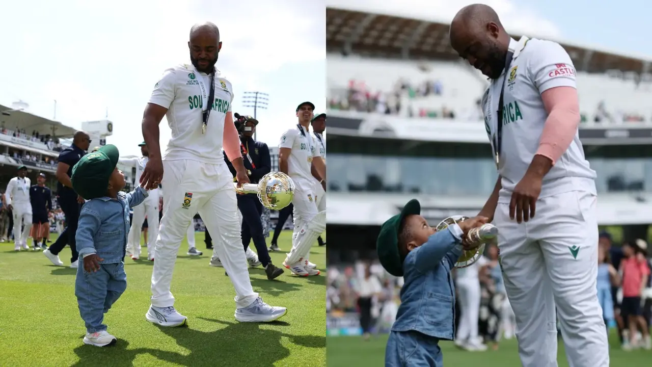 temba bavuma celebrate wtc final win with his son video viral south africa beat australia