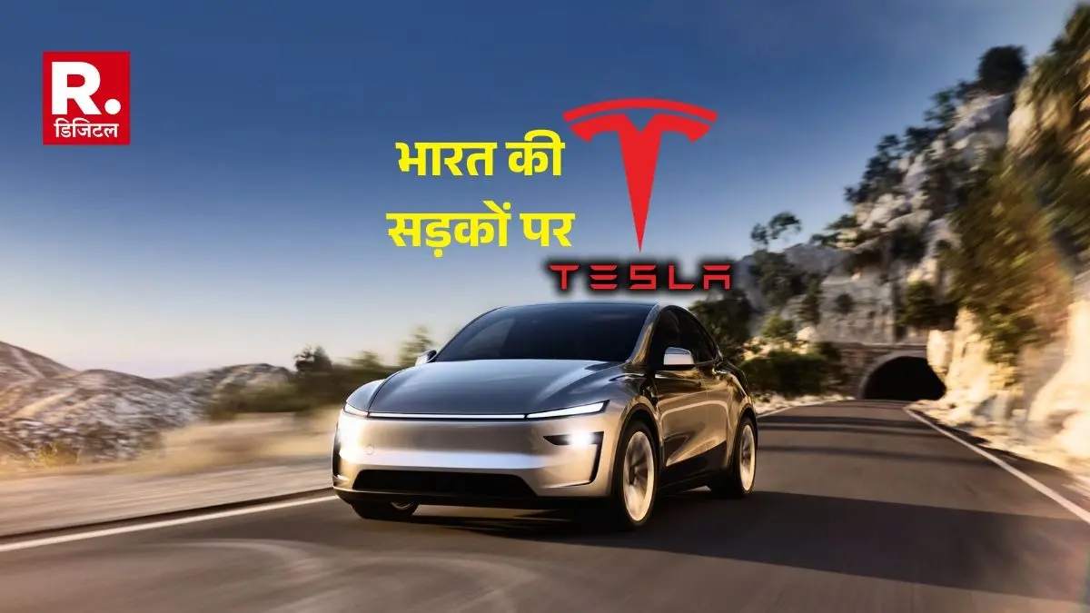 Tesla Model Y On Mumbai-Pune Expressway