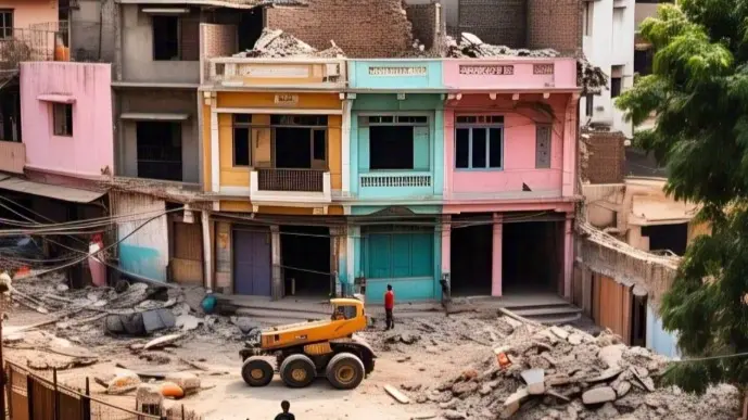 पंजाब: अमृतसर में मादक पदार्थों के दो तस्करों के घर ढहाये गये दो तस्करों के घर ढहाये गये