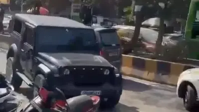 Thar SUV Driver Creates Havoc In Noida With Multiple Vehicle Collisions