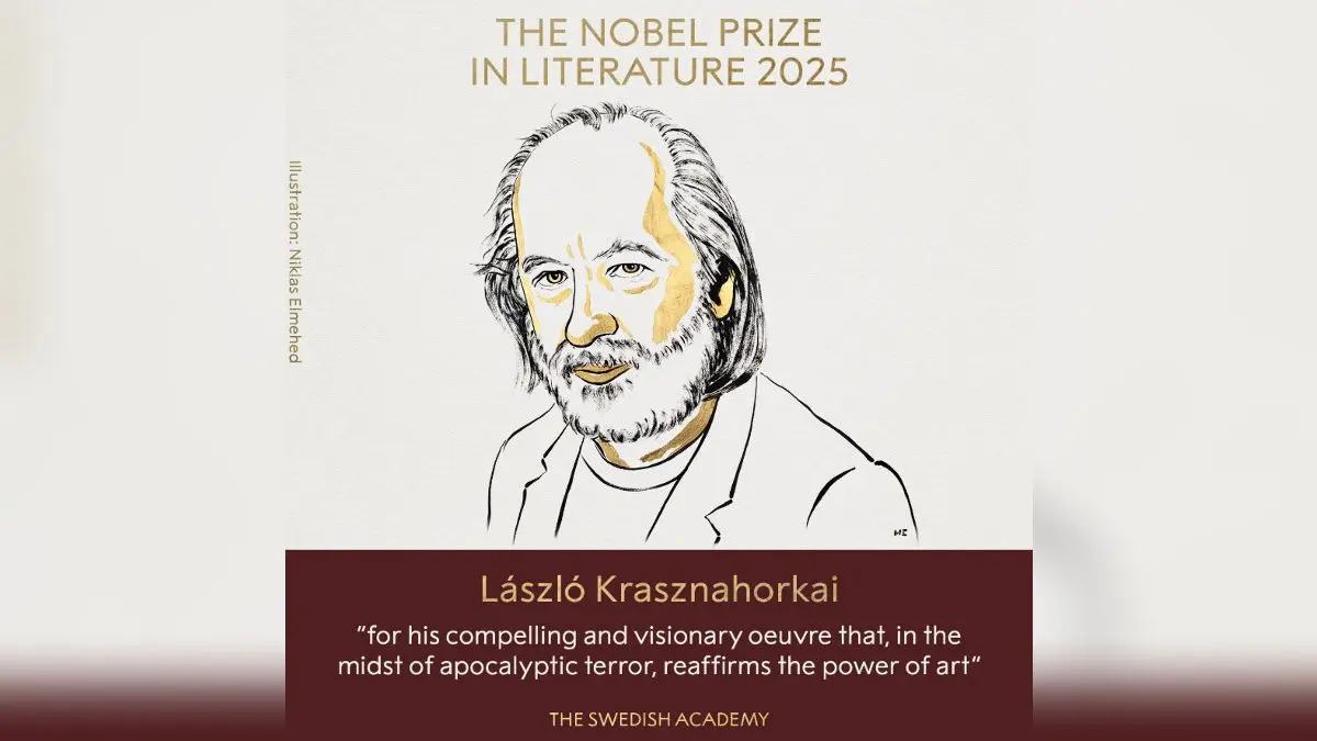 The 2025 Nobel Prize in Literature has been awarded to Hungarian author László Krasznahorkai “for his compelling and visionary oeuvre that, in the midst of apocalyptic terror, reaffirms the power of art”.