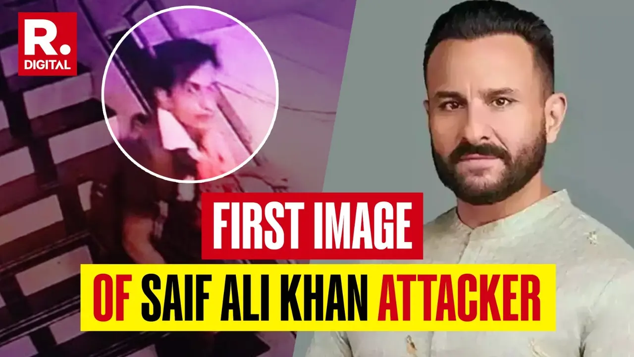 Saif Ali Khan's Attacker Seen on Staircase in First Photo, Search On The accused entered the actor's home with the intention of robbery.