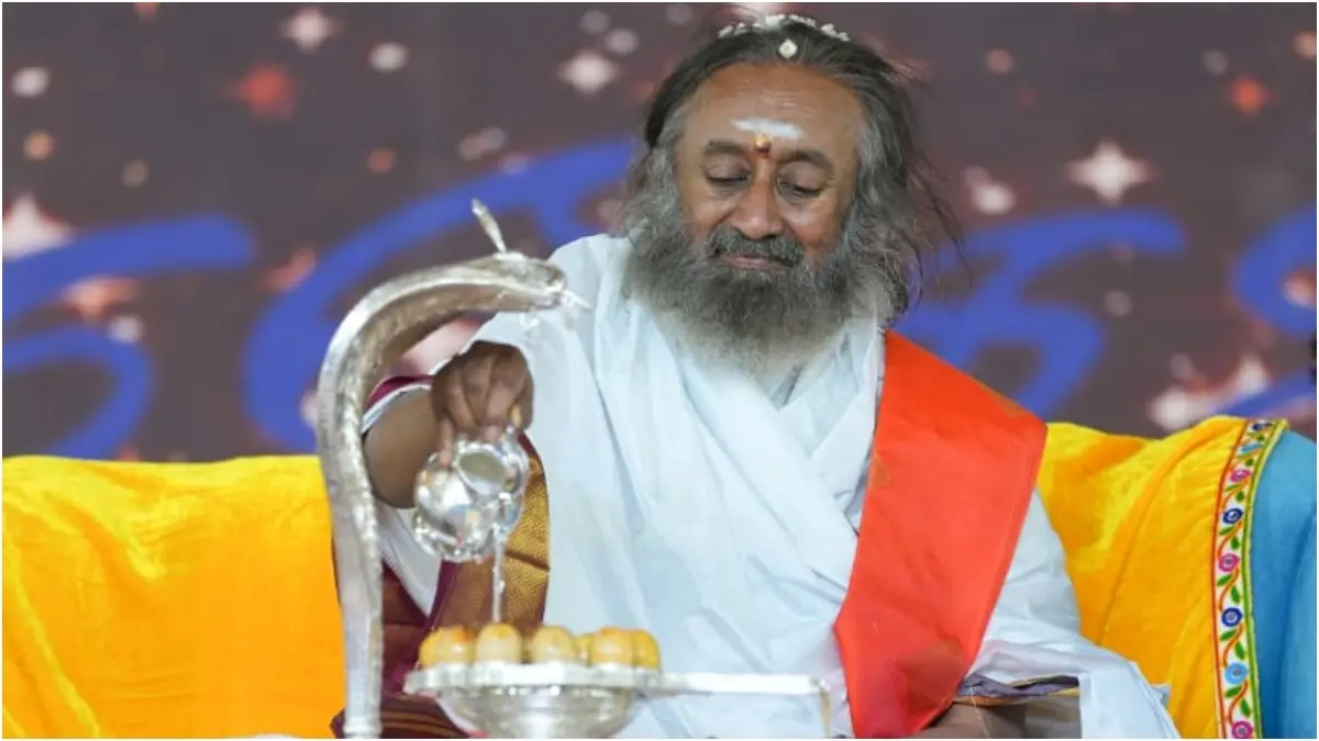 Gurudev Sri Sri Ravi Shankar Kicks Off 45 Year Anniversary Celebrations Of The Art Of Living With Grand Somnath Jyotirlinga Maha Rudra Puja The Art Of Living has begun its 45 year anniversary celebrations