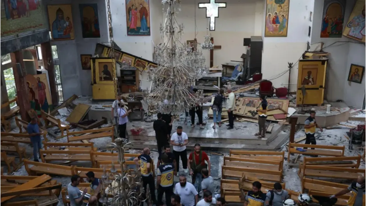 The attacker opened fire on worshippers before detonating an explosive vest.