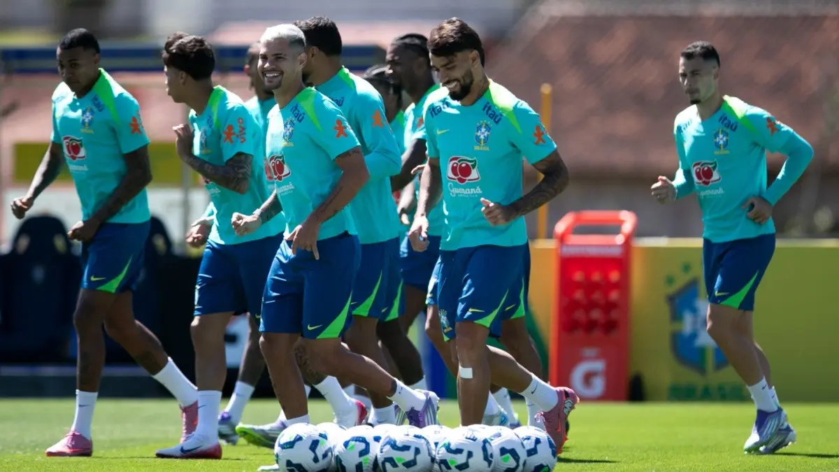 Brazil vs Chile Live Streaming: When And Where To Watch FIFA World Cup Qualifiers Match Live In India? The Brazilian players train ahead of a World Cup 2026 Qualifiers match against Chile