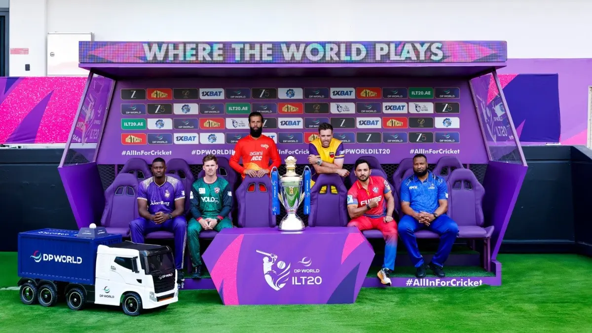 The captains of the respective franchises at the ILT20 2025-2026