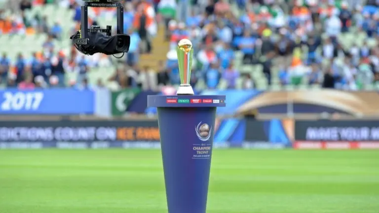 ICC Reveals Prize Money For Champions Trophy 2025, Apex Global Cricketing Body Announces Massive Increase In Winning Amount The Champions Trophy on display