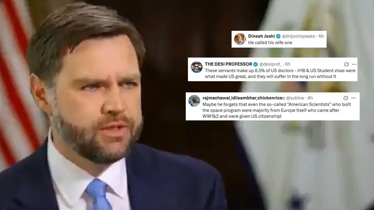 The clip has been widely shared on X, where users slammed US Vice-President JD Vance for framing immigrants as a 'servant class'.