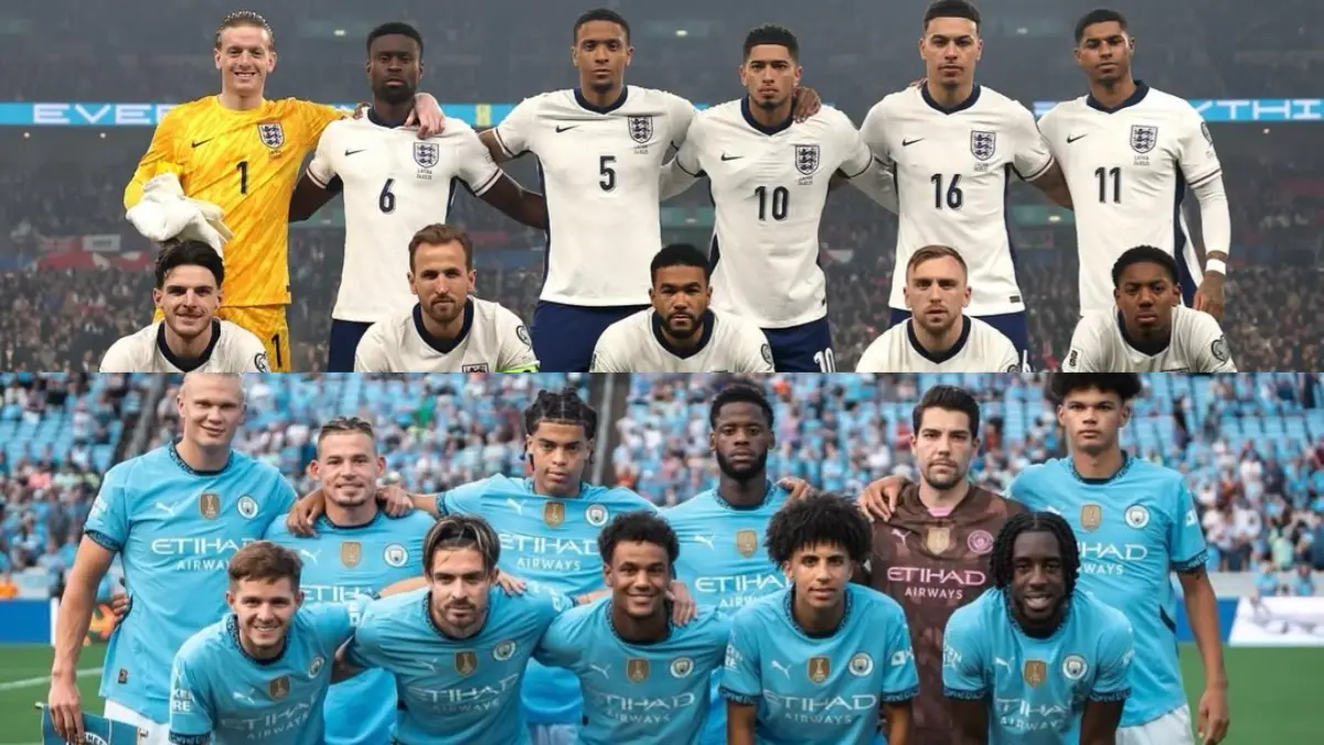 The England and Manchester City teams