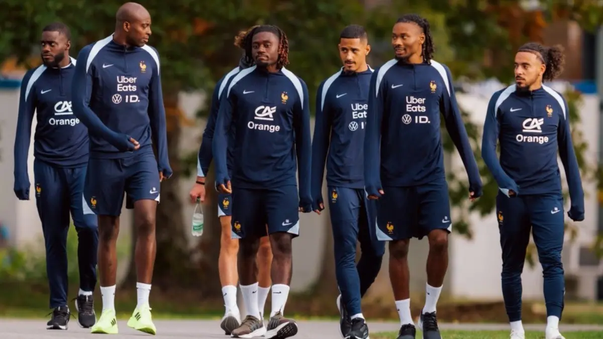 The French Football Team during training ahead of FIFA World Cup Qualifier against Azerbaijan