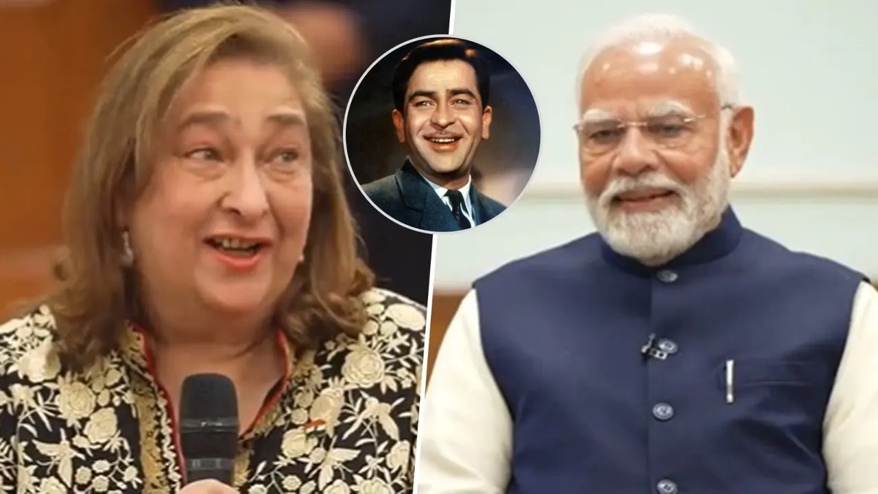 'Lekin Rahengi Nishaniya...': Rima Jain Explains Raj Kapoor's Legacy To PM Modi With Shree 420 Song The Kapoor family meets PM Modi.