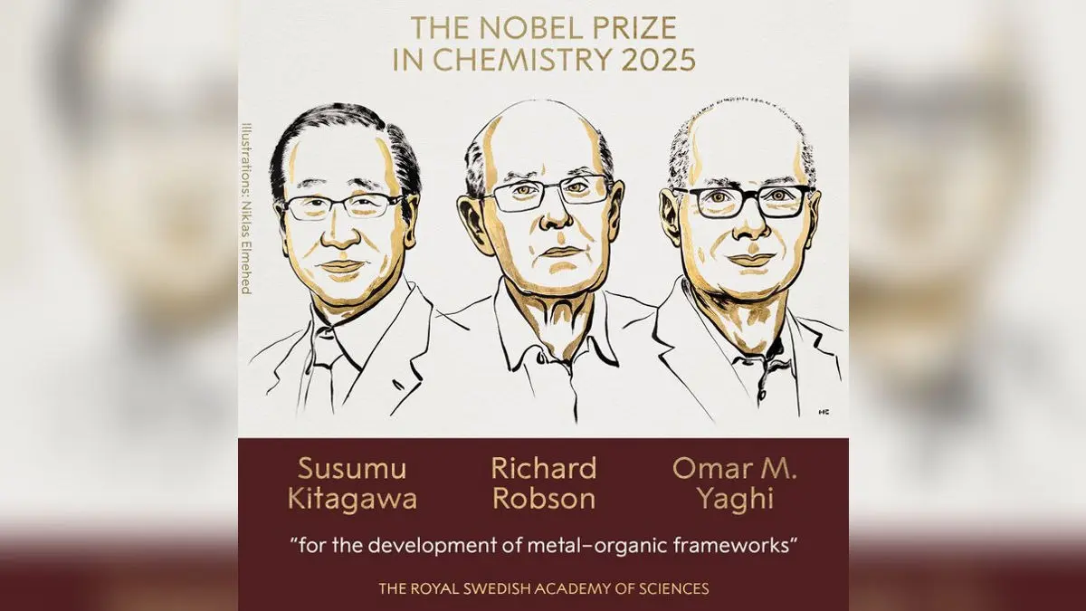 The Nobel committee said that the three laureates have created molecular constructions with large spaces through which gases and other chemicals can flow.
