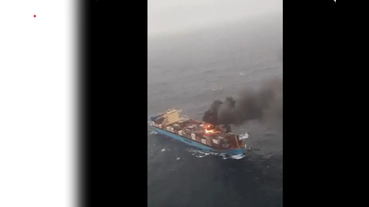 Cargo Ship Catches Fire in Gujarat's Porbandar The ship, which belongs to Jamnagar-based HRM & Sons, was loaded with rice and sugar.