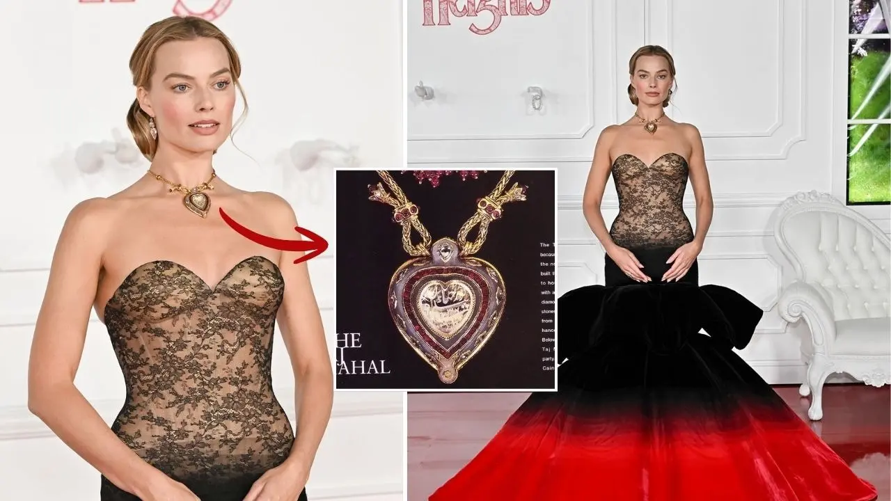 The Story Behind Margot Robbie's Iconic Taj Mahal Diamond Necklace She Wore At Wuthering Heights Premiere The Story Behind Margot Robbie's Iconic Taj Mahal Diamond Necklace She Wore At Wuthering Heights Premiere