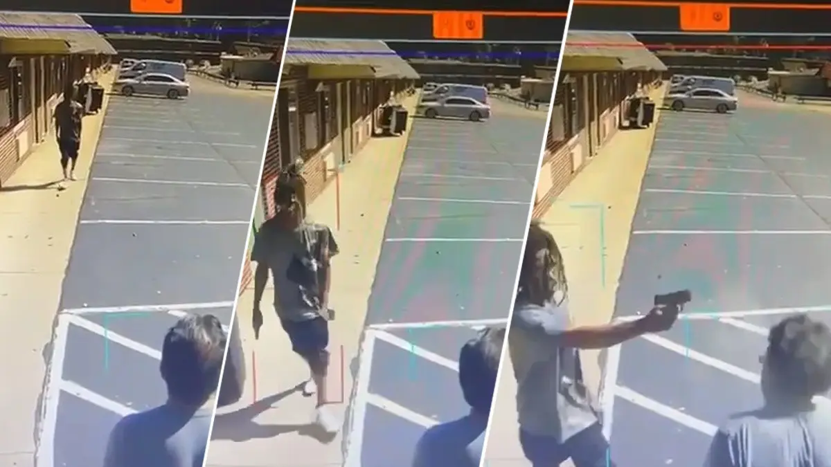 The video shows Rakesh Patel approaching the armed suspect and asking, “Are you alright, bud?” Moments later, the man, identified as Stanley Eugene West, raised his gun and shot Patel at point-blank range.