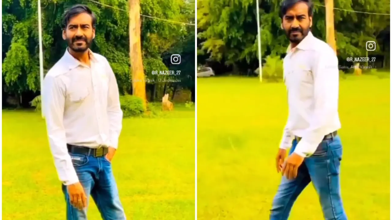 The viral video shows a man perfectly mimicking Devgn, stunning social media users.