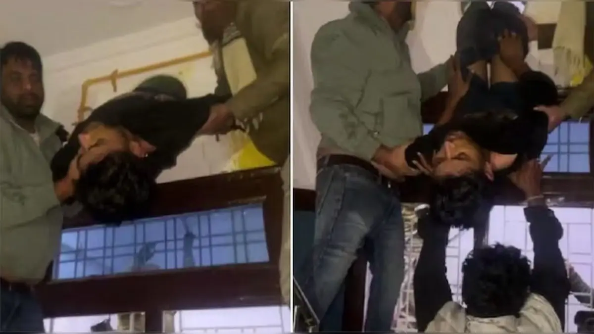 Rajasthan: Thief Trapped in Exhaust Fan Shaft During Robbery, Watch