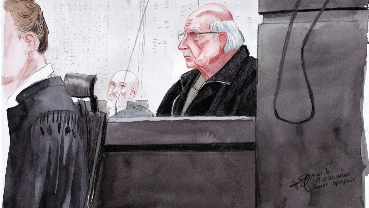 French Surgeon Sentenced to 20 Years in Prison for Sexually Abusing Hundreds of Children This courtroom sketch by Valentin Pasquier shows Joel Le Scouarnec, now 74, sitting in courtroom and accused of raping or abusing 299 people, mostly child patients.