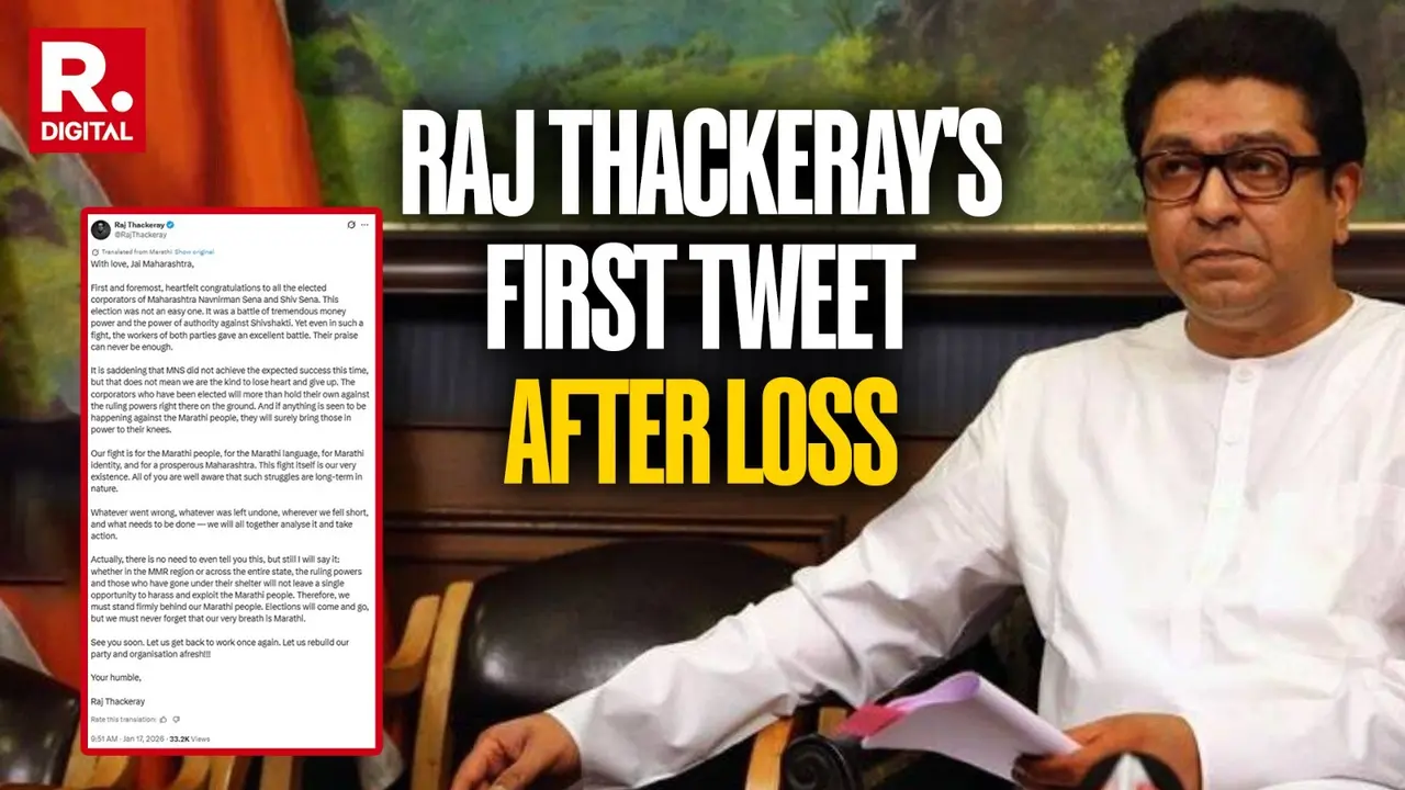 'This Election Was Not Easy': MNS Chief Raj Thackeray Breaks Silence After Party's Setback In BMC 'This Election Was Not Easy', MNS Chief Raj Thackeray's Breaks Silence After Party's Setback in BMC