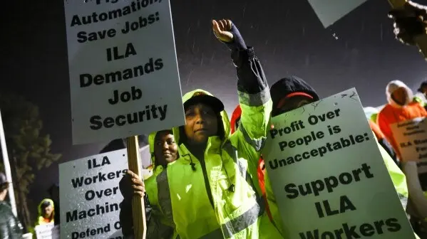 This is the 1st major strike by dockworkers in 50 years.
