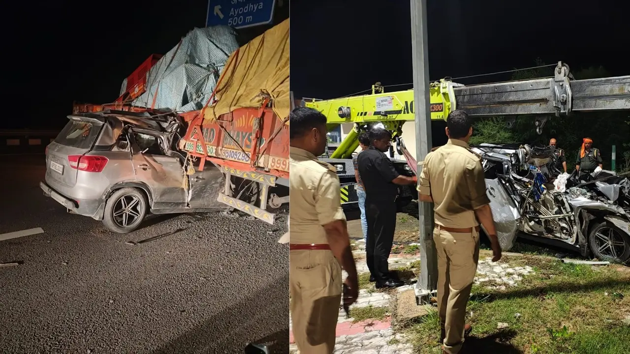 THREE KILLED AS CAR RAMS TRUCK ON PURVANCHAL EXPRESSWAY IN AMETHI