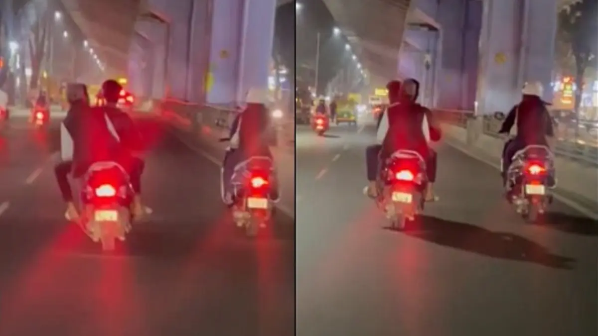 Three Men on Scooter Harass Woman Rider on Bengaluru Road; Police Launch Inquiry