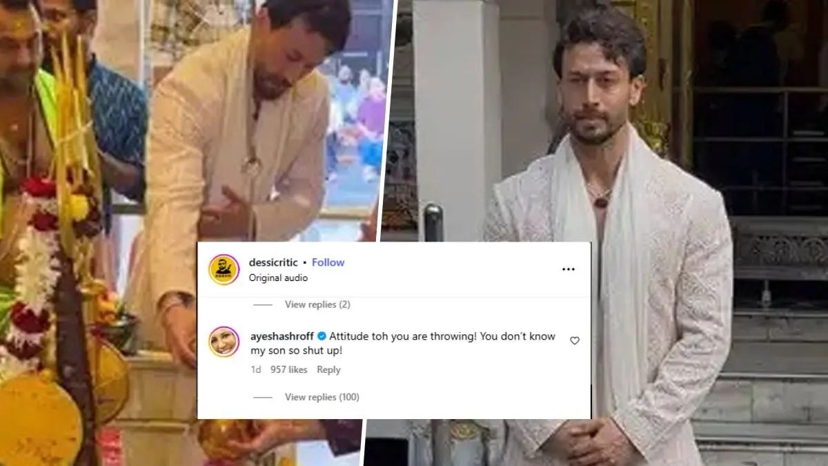 You Don't Know My Son: Tiger Shroff's Mother Jumps To His Defence After Influencer Calls Out Actor For Inappropriate Outfit, Disdainful Attitude During Temple Visit Tiger Shroff's Mother Defends Him