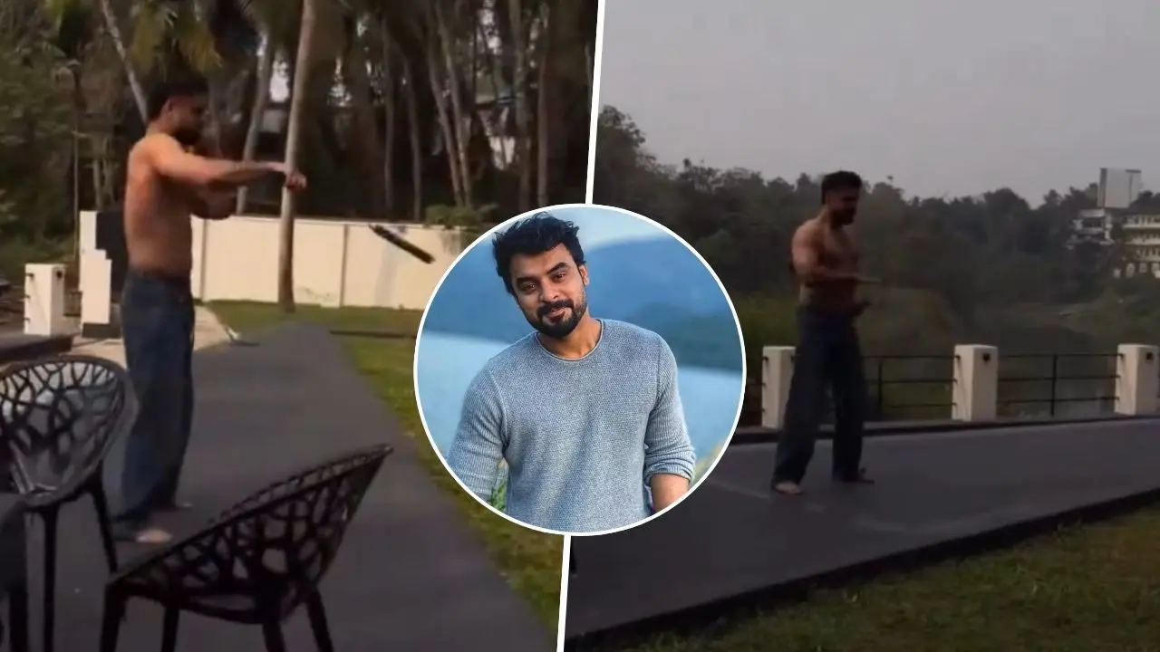 Viral Video: Tovino Thomas' Intense Nunchaku Workout Fuels Hype For His Faceoff With Jr NTR In Dragon Tovino Thomas fitness training