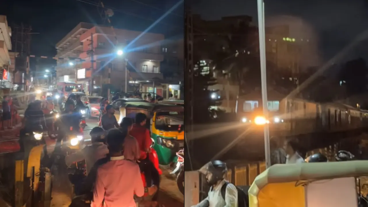 Train Standstill in Bengaluru, City's Traffic Congestion Hits New Low Train Stuck in Bengaluru Traffic, Video Viral
