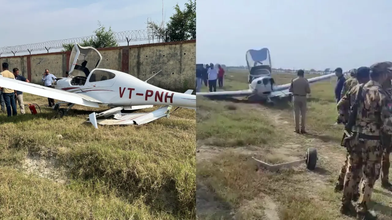 Training Plane Crashes in Uttar Pradesh's Aligarh, Accident Due to Technical Snag Training plane crashes in Uttar Pradesh's Aligarh