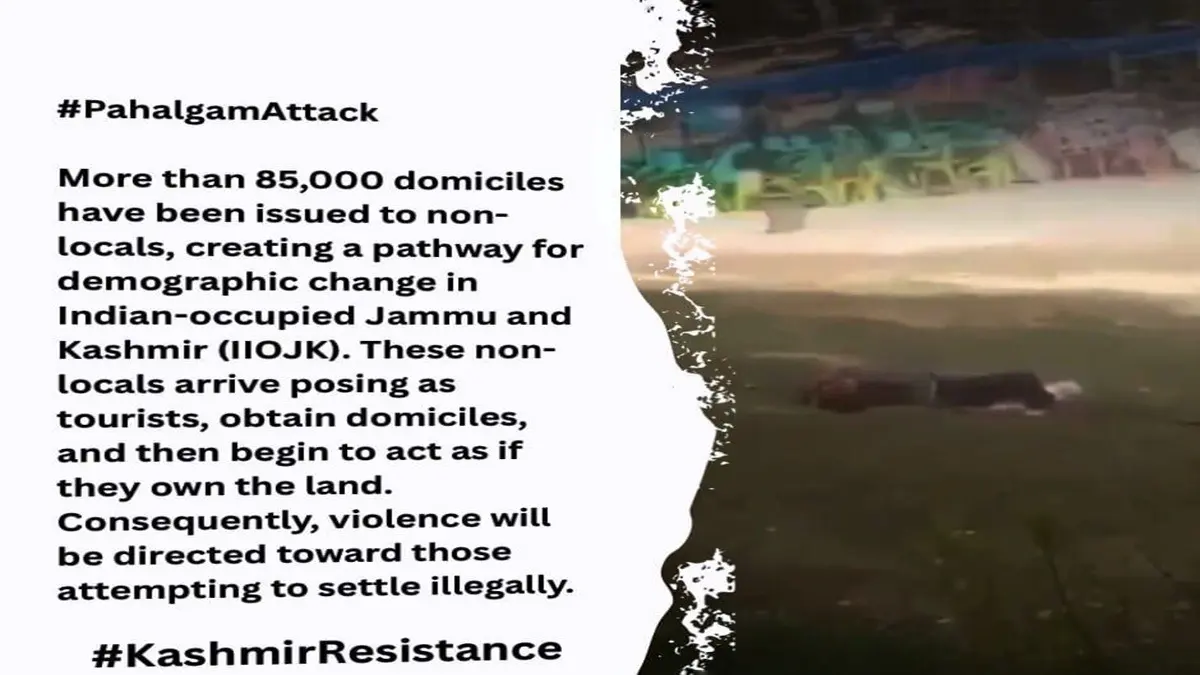 TRF, an offshoot of Pakistan-based Lashkar-e-Taiba, has claimed responsibility for the attack in Jammu and Kashmir’s Pahalgam