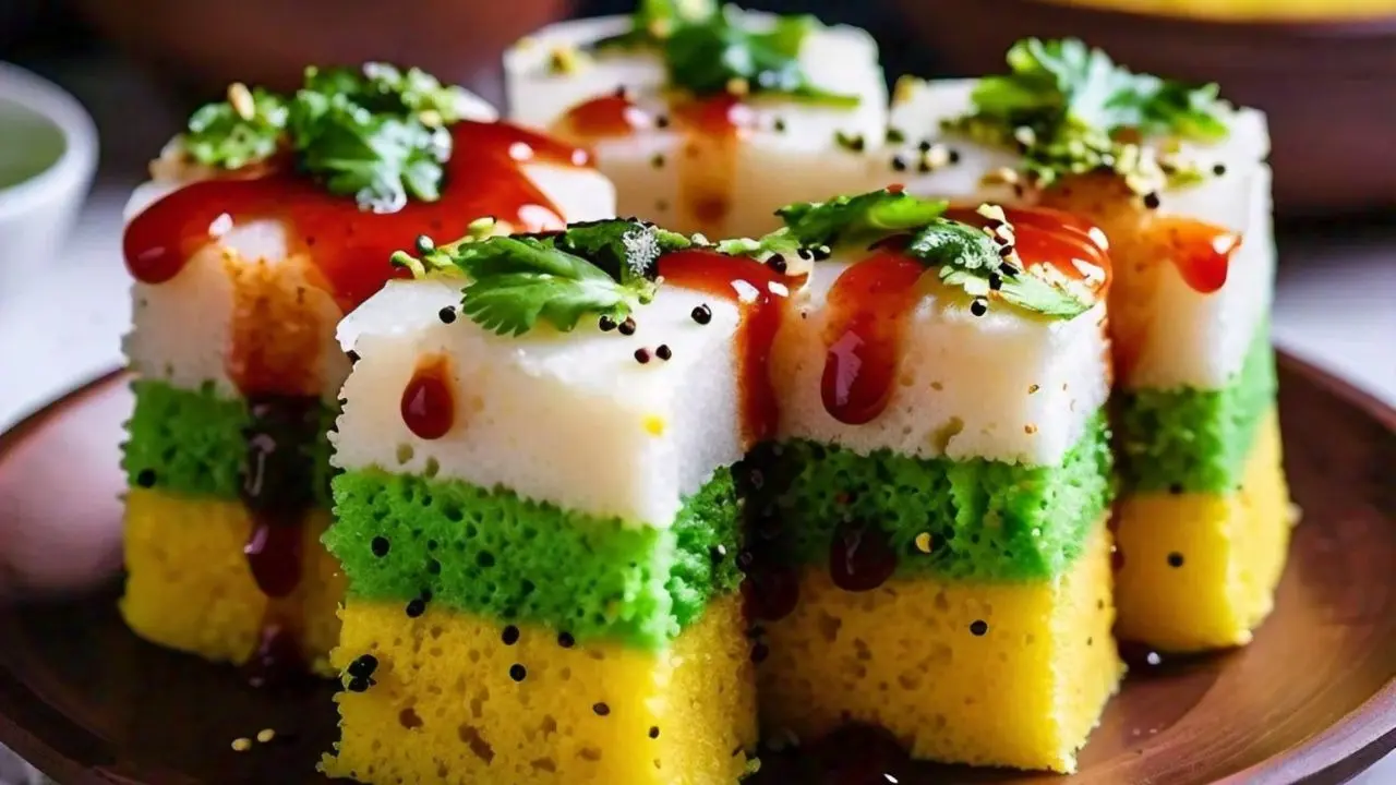 Tricolor dhokla