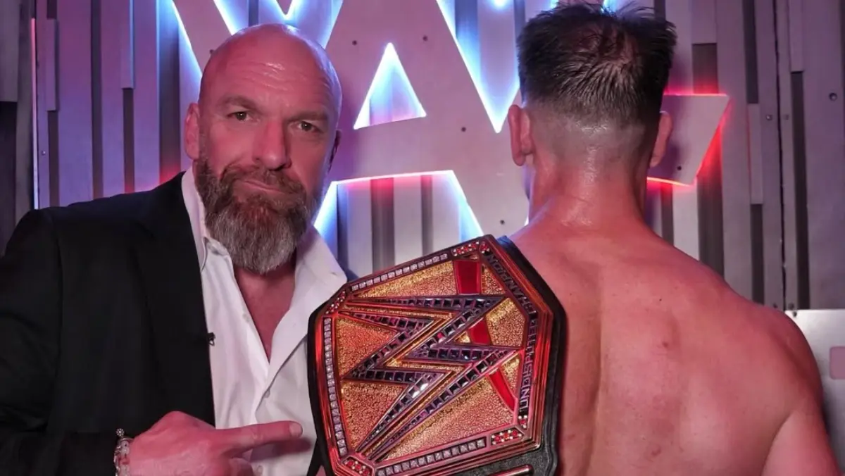 Triple H and John Cena after WrestleMania 41