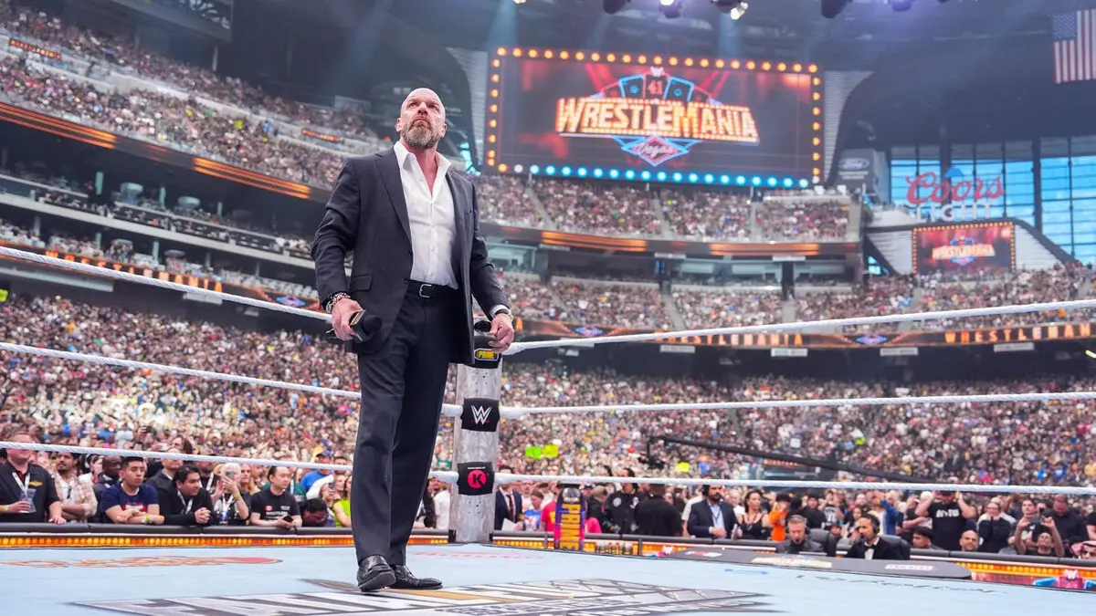Triple H during WrestleMania 41