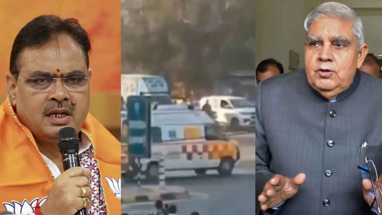 Truck entered jagdeep dhankar convoy